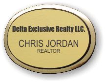 (image for) Delta Exclusive Realty Executive Gold Oval Badge